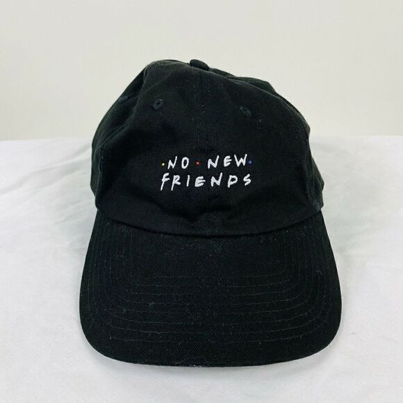 Spencer's OSFM Black No New Friends Hat - Picture 1 of 4
